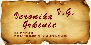 Veronika Grkinić vizit kartica